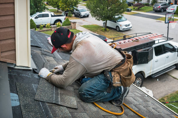 Professional Roof Inspection technician working in Strafford, NH